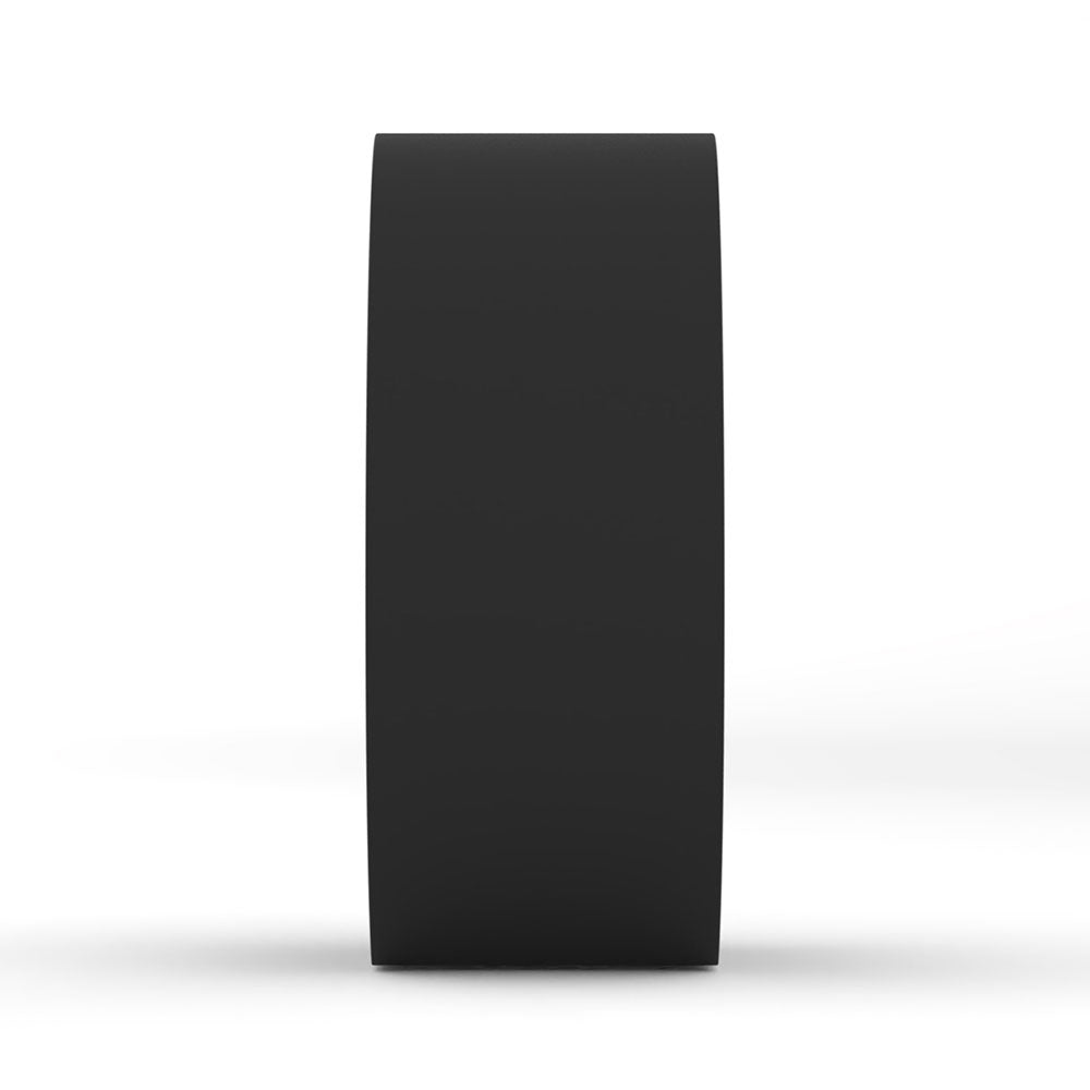 Oval Ashes Keepsake Urn in Matte Black Stainless Steel Side View