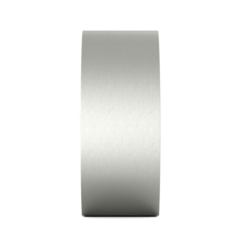 Oval Ashes Keepsake Urn in Stainless Steel Side View