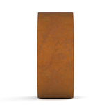 Oval Cremation Urn for Ashes Adult in Corten Steel Side View