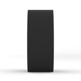 Oval Cremation Urn for Ashes Adult in Matte Black Stainless Steel Side View