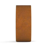 Oval Cremation Urn for Ashes Companion in Corten Steel Side View