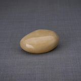 Palm Stone Ashes Keepsake Urn Beige Front View
