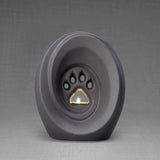 Paw Print Pet Urn for Ashes in Charcoal Grey