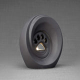 Paw Print Pet Urn for Ashes in Charcoal Grey
