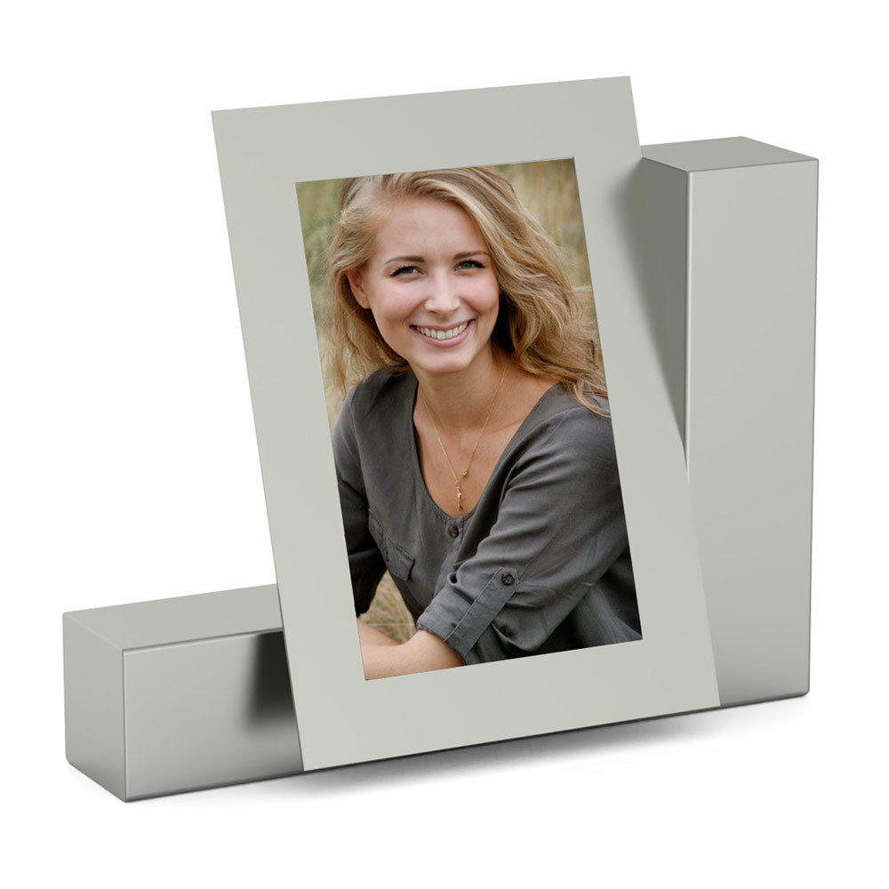 Photo Ashes Keepsake Urn in Stainless Steel Side View