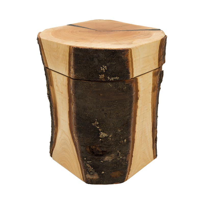 Plateau Cremation Urn for Ashes Walnut Wood Side View