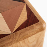 Possibility Cremation Urn for Ashes in Oak Zoomed In
