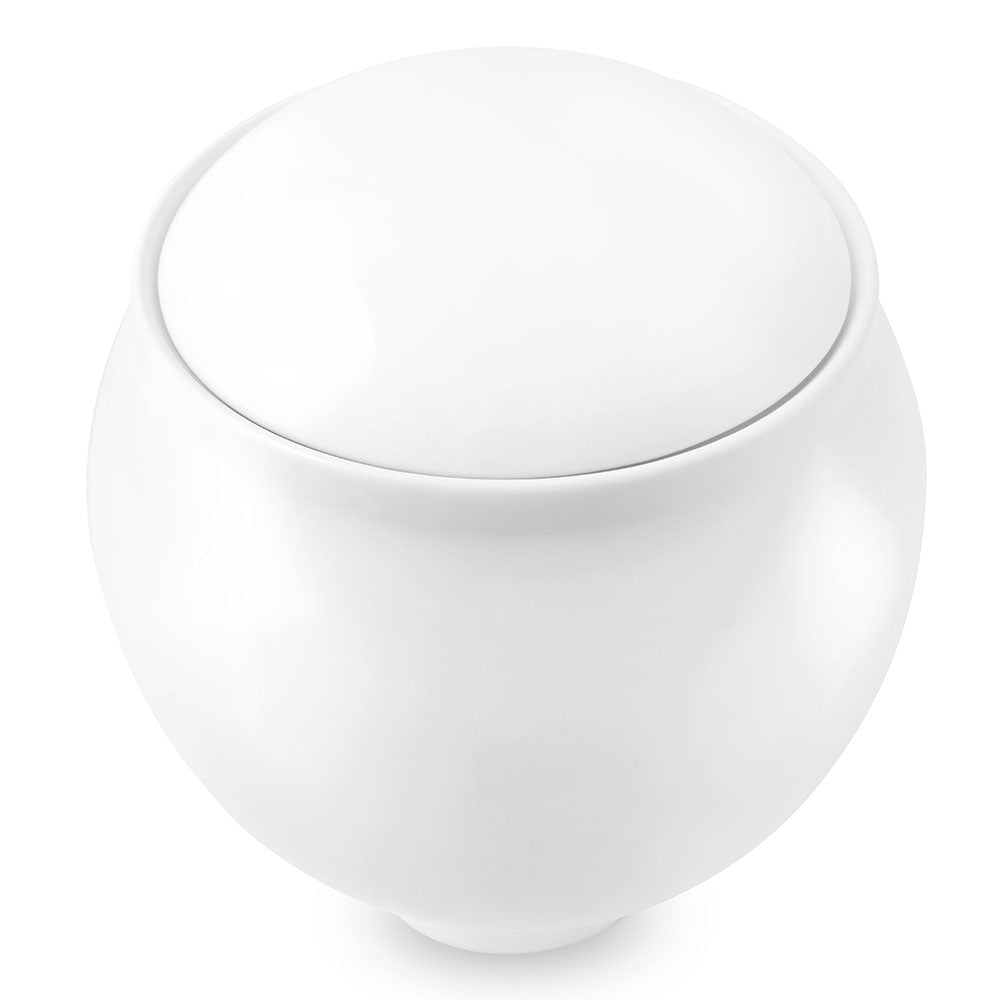 Pure White Classic Cremation Urn for Ashes Top View