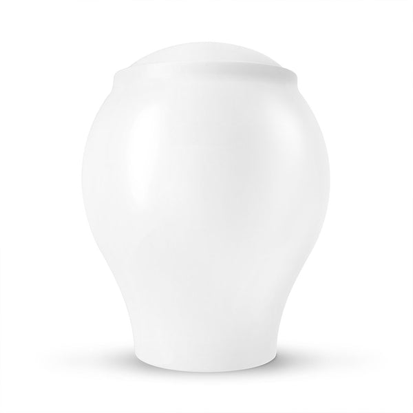 Pure White Classic Cremation Urn for Ashes