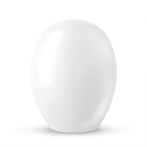 Pure White Modern Cremation Urn for Ashes