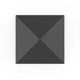 Pyramid Ashes Keepsake Urn in Matte Black Stainless Steel Top View