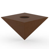 Pyramid Ashes Keepsake Urn in Waxed Steel Bottom View