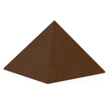 Pyramid Ashes Keepsake Urn in Waxed Steel Front View