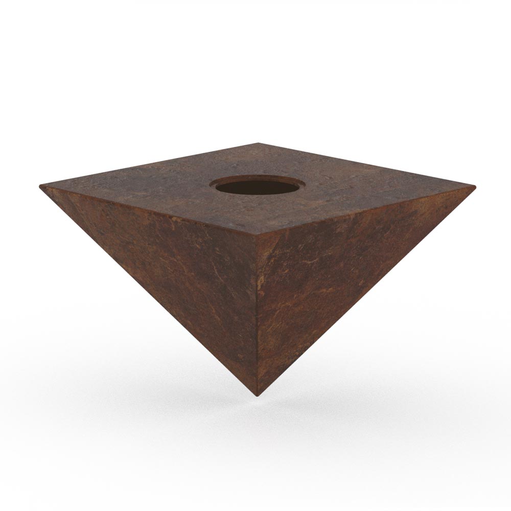 Pyramid Ashes Miniature Keepsake Urn in Brown Bronze Bottom View