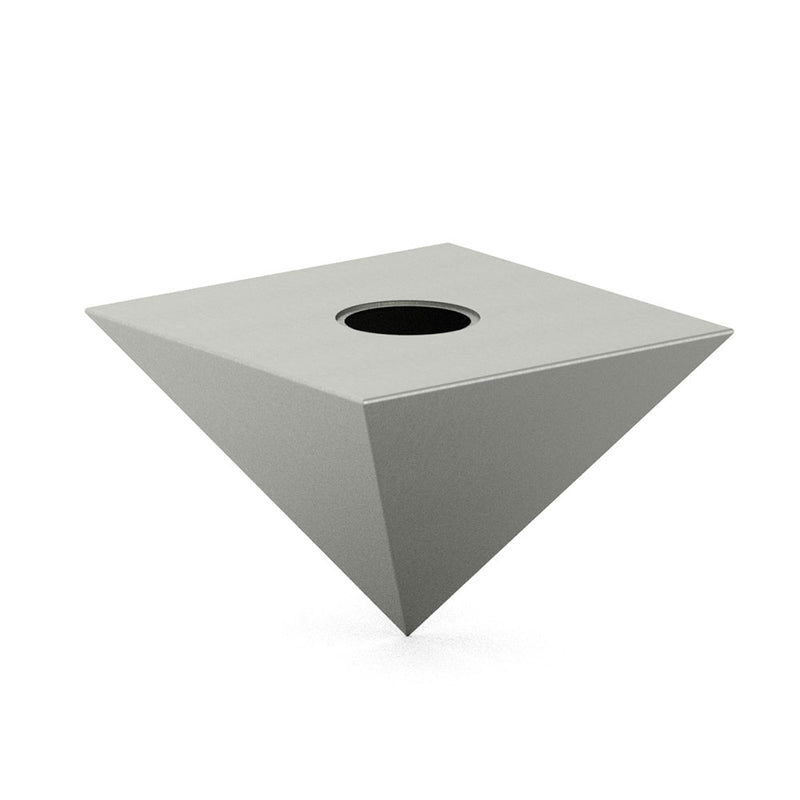 Pyramid Cremation Urn for Ashes Adult in Stainless Steel Bottom View