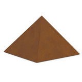 Pyramid Cremation Urn for Ashes Child in Corten Steel Front View
