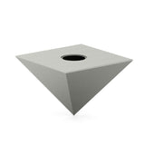 Pyramid Cremation Urn for Ashes Companion in Stainless Steel Bottom View