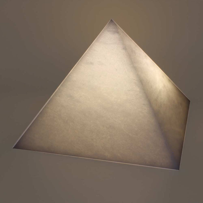 Pyramid Stone Cremation Urn for Ashes Under Light