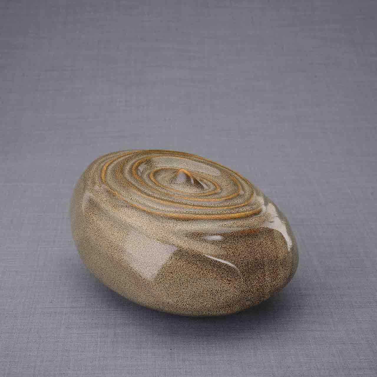 Ripples Cremation Urn for Ashes in Brown Turned Right