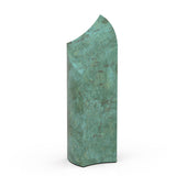Rise Cremation Urn for Ashes Adult in Green Bronze Side View