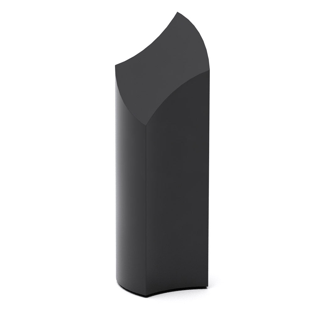 Rise Cremation Urn for Ashes Adult in Matte Black Stainless Steel Back View