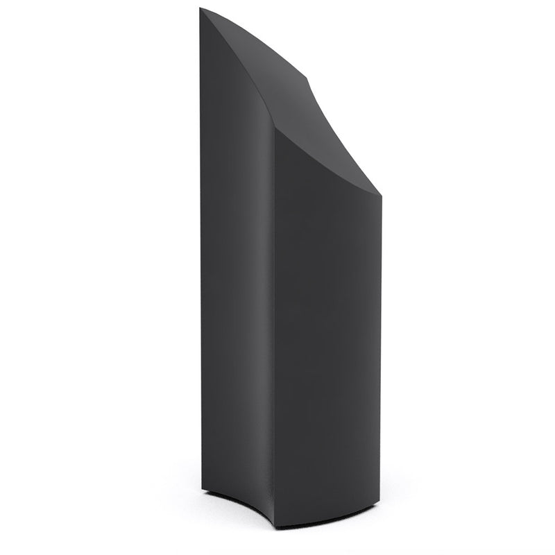 Rise Cremation Urn for Ashes Companion in Matte Black Stainless Steel Rotated View