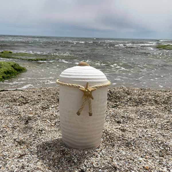 Riviera Biodegradable Water Urn Beach