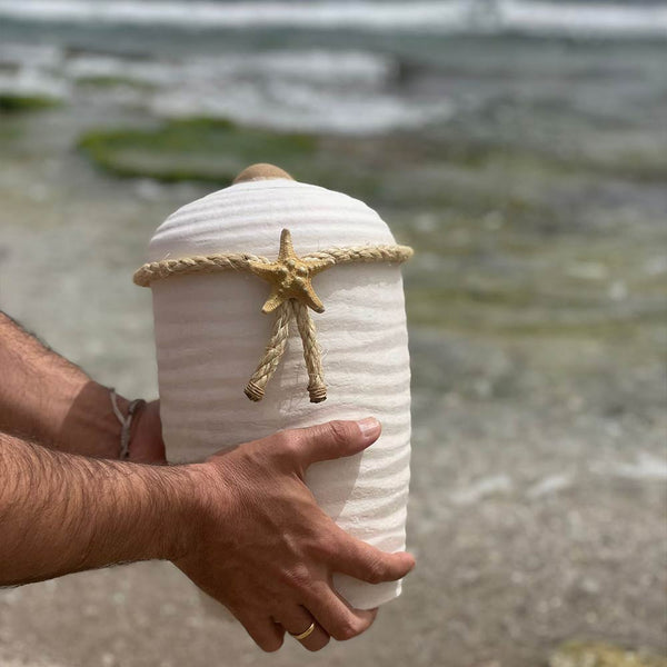 Riviera Biodegradable Water Urn Held
