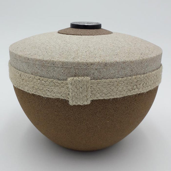 Romana Biodegradable Urn for Ashes Grey Background