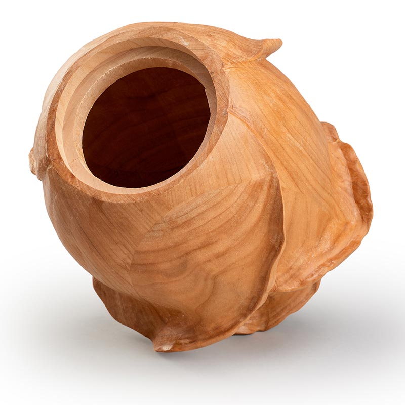 Rose Cremation Urn for Ashes Tilted View