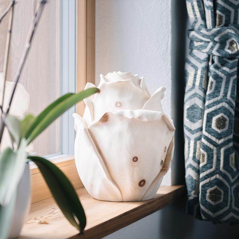 Rose Cremation Urn for Ashes by Window