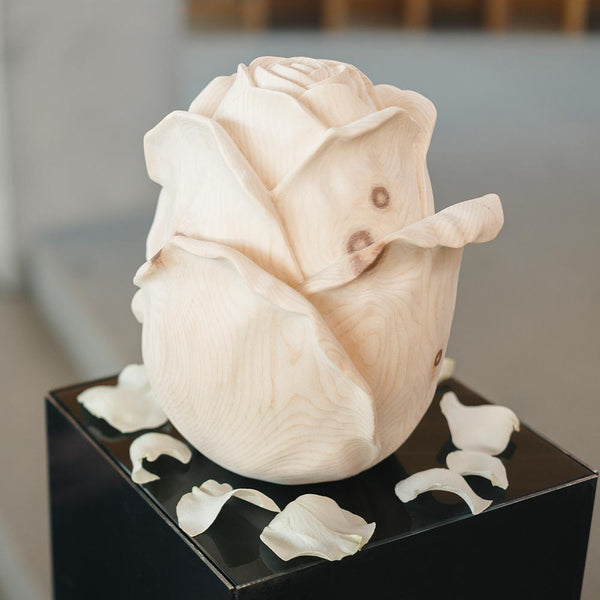 Rose Cremation Urn for Ashes on Stand