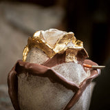 Rose with Real Gold Leaf
