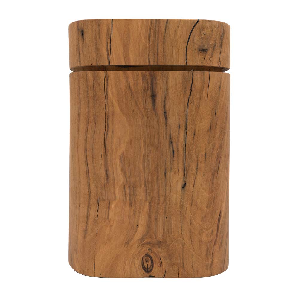 Sage Cremation Urn for Ashes in Cherry Wood Left View