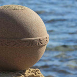 SandSphere Biodegradable Urn for Ashes Adult on Cliff Zoomed In