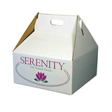 Serenity Box Biodegradable Water Urn for Ashes Left Facing