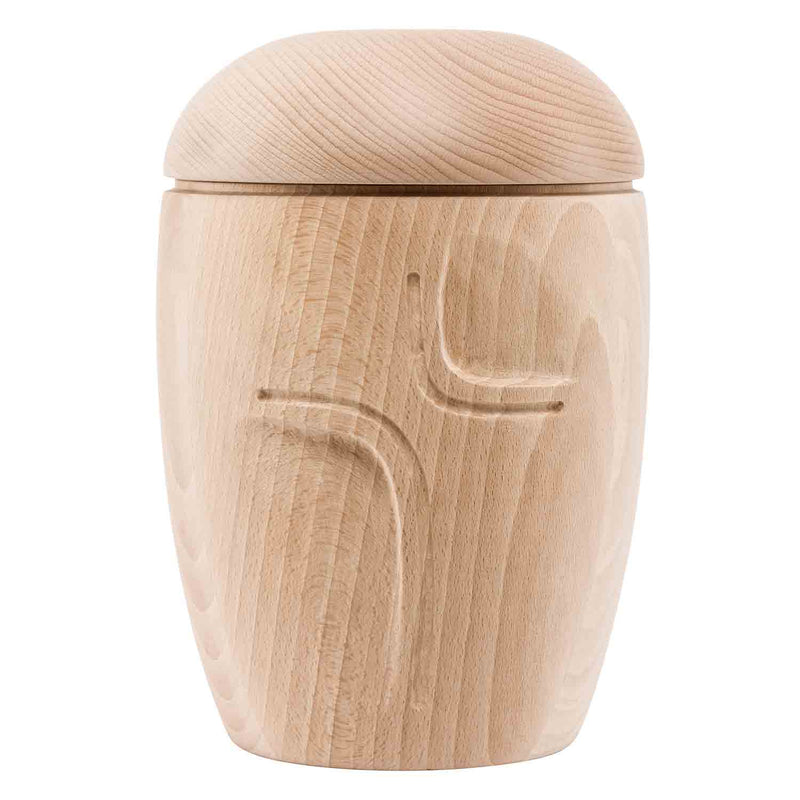 Serenity Cremation Urn for Ashes in Beech Wood