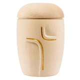 Serenity Cremation Urn for Ashes in Spruce Wood in Gold