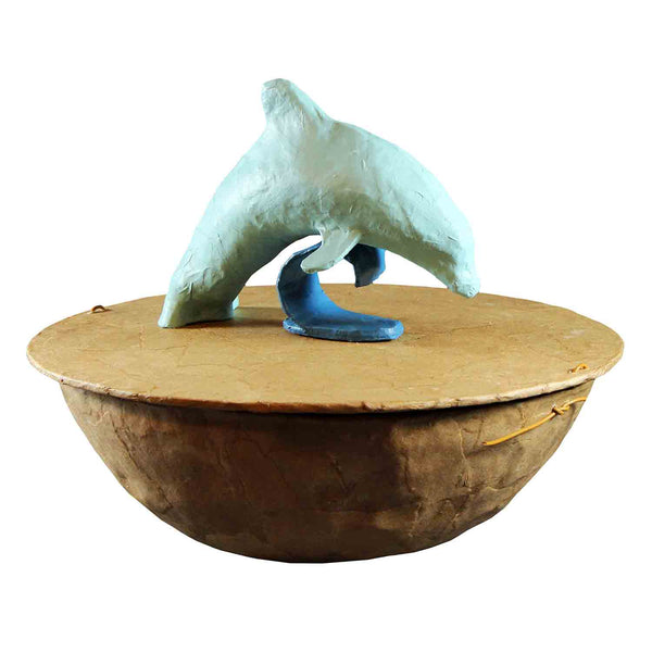 Serenity Dolphin Biodegradable Water Urn for Ashes Right Facing