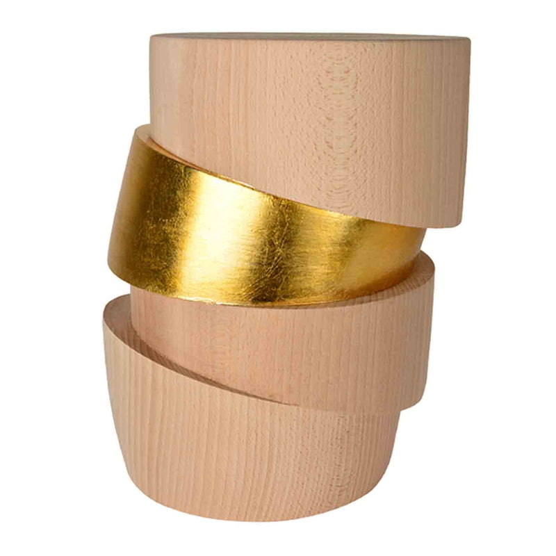 Shift Cremation Urn for Ashes in Beech Wood with Gold