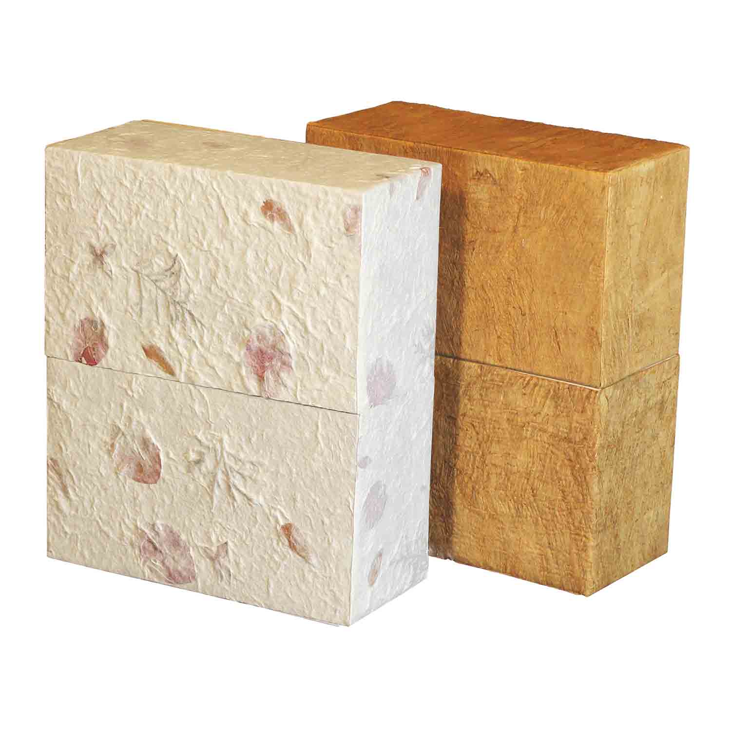 Simplicity EarthUrn Biodegradable Urn for Ashes in Floral White and Wood Grain