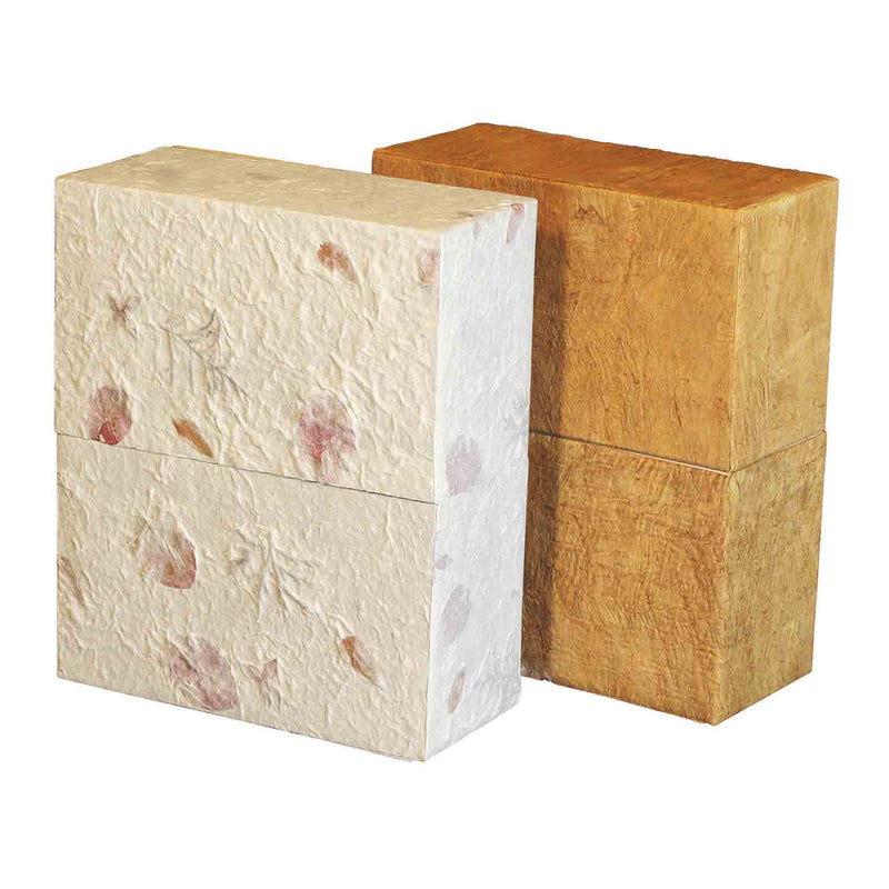 Simplicity EarthUrn Biodegradable Urn for Ashes in Floral White and Wood Grain