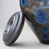 Sodalite Cremation Urn for Ashes - Adult Close up Lid Off