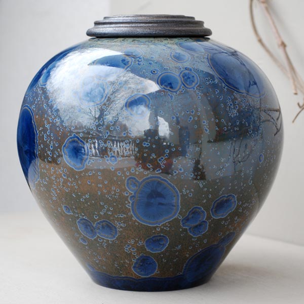 Sodalite Cremation Urn for Ashes - Adult Left View