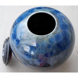 Sodalite Cremation Urn for Ashes - Adult Lid Off Top View