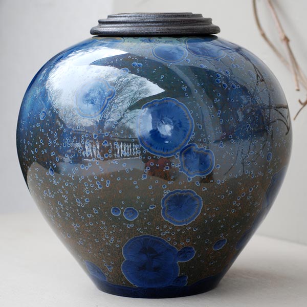 Sodalite Cremation Urn for Ashes - Adult Right View