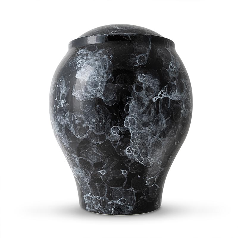Splash Classic Cremation Urn for Ashes Black