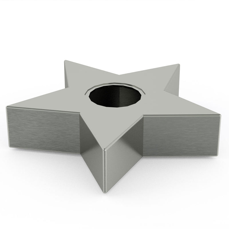 Star Ashes Miniature Keepsake Urn in Stainless Steel Bottom View