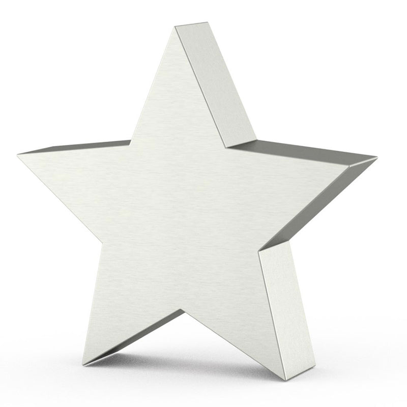 Star Cremation Urn for Ashes Adult in Stainless Steel Rotated View