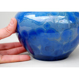 Tanzanite Cremation Urn for Pets Ashes Close up with Hand